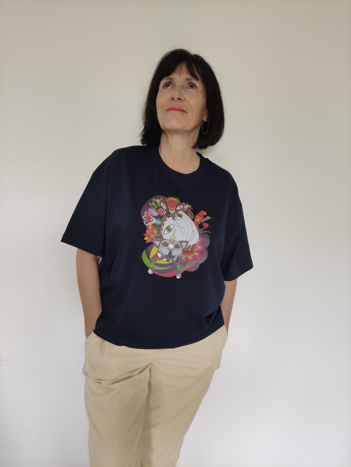 T-shirt aquarelle- "Sous le chapeau des merveilles"...