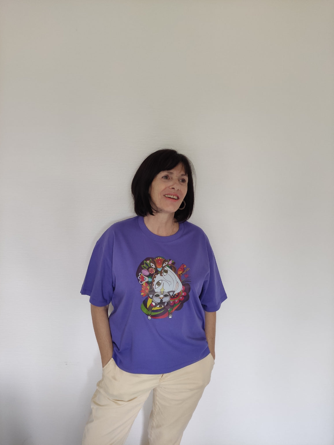 T-shirt aquarelle- "Sous le chapeau des merveilles"...