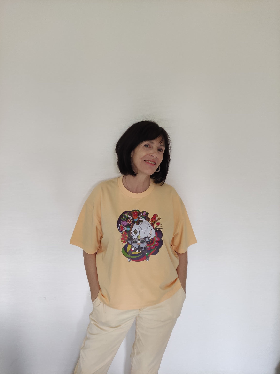 T-shirt aquarelle- "Sous le chapeau des merveilles"...