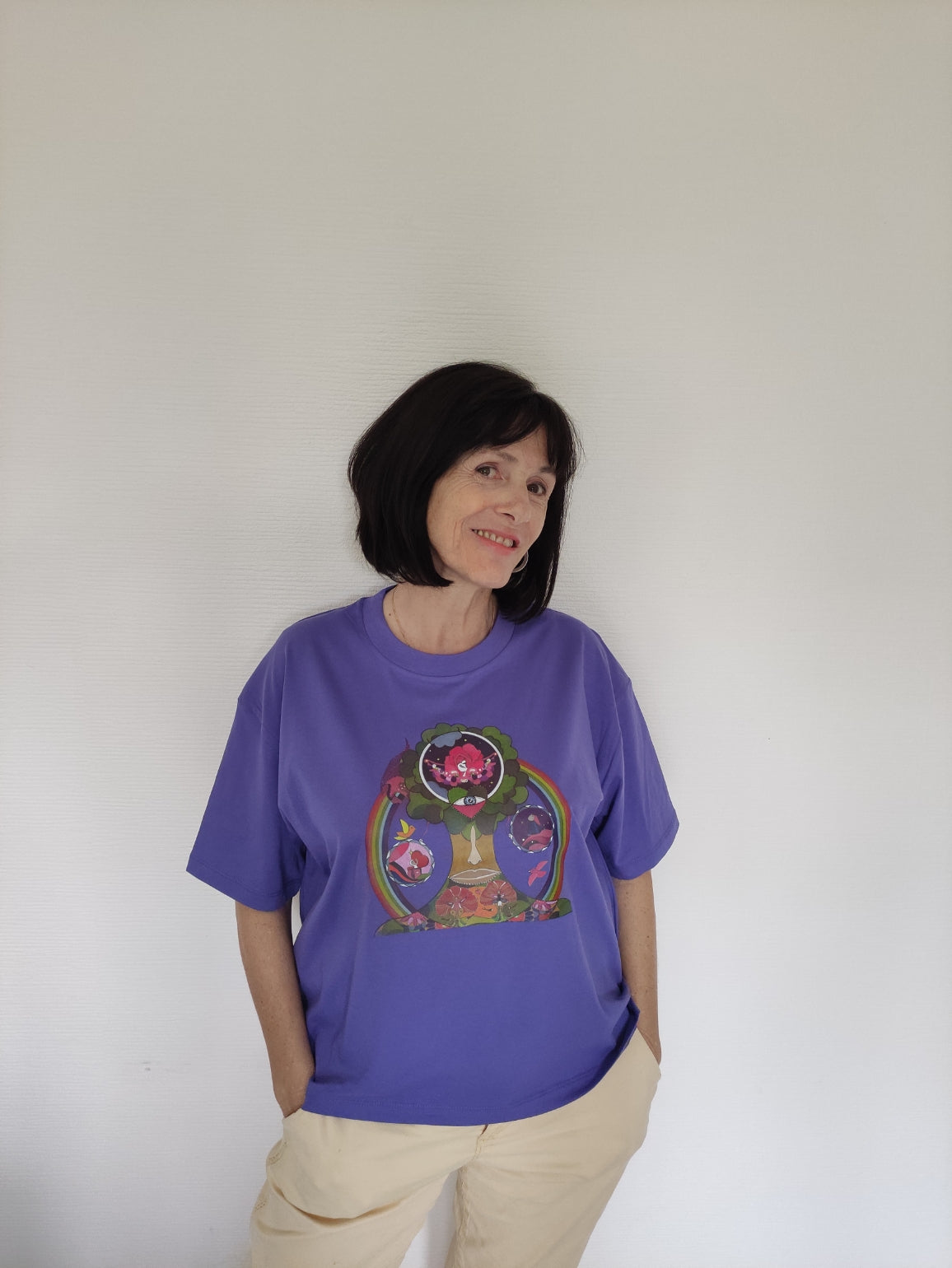 T-shirt aquarelle- "Elle porte la forêt"...