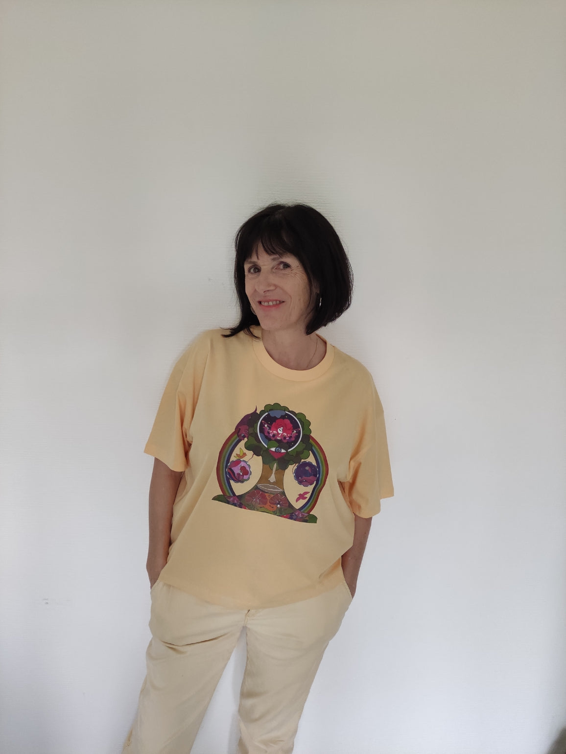 T-shirt aquarelle- "Elle porte la forêt"...